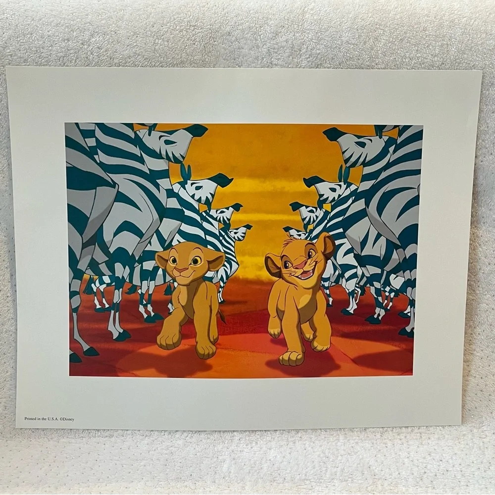 Disney Store The Lion King Special Edition 2 Lithograph Prints Plus Folder